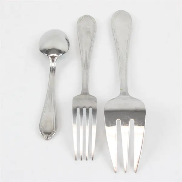 Lot of 3 Reed & Barton Whitley Flatware Meat Fork Dinner Fork Teaspoon Stainless