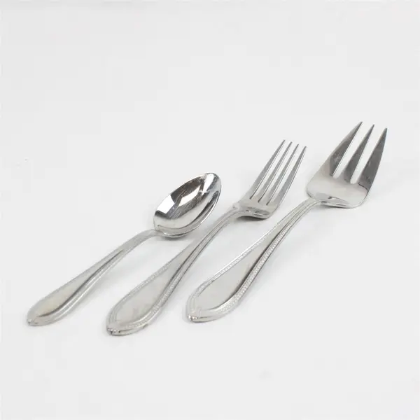 Lot of 3 Reed & Barton Whitley Flatware Meat Fork Dinner Fork Teaspoon Stainless