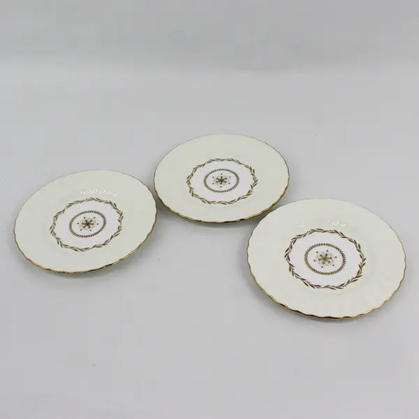 Set of 3 Vintage Minton Legacy Cream Bread Plates 6.25"