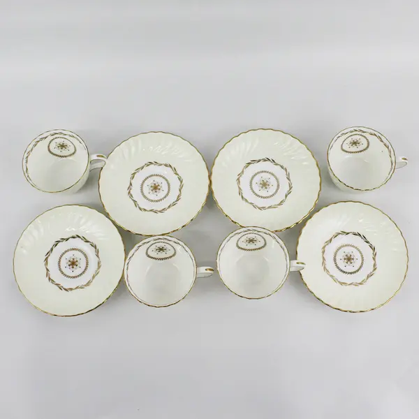  4 Vintage Minton Legacy Cream Demitasse Cups And Saucers