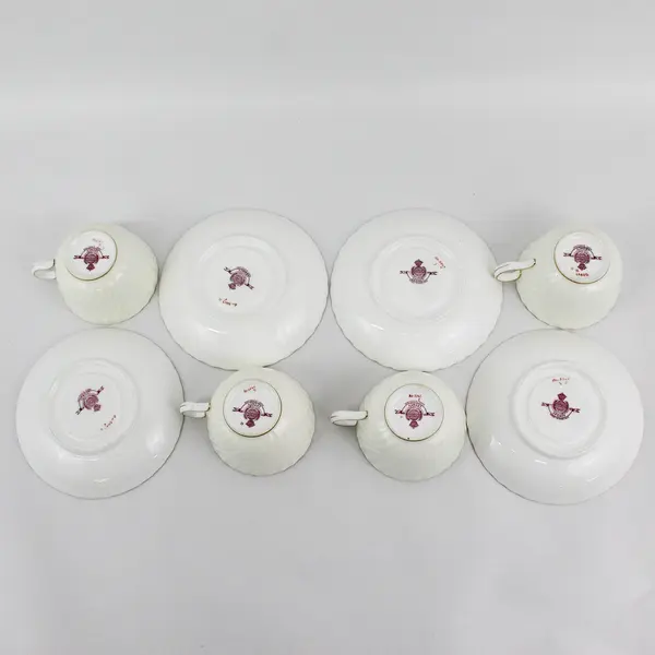  4 Vintage Minton Legacy Cream Demitasse Cups And Saucers
