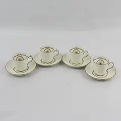  Set of 4 Vintage Minton Legacy Cream Coffee or Tea Cups And Saucers