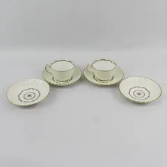 2 Vintage Minton Legacy Cream Coffee or Tea Cups And 4 Saucers