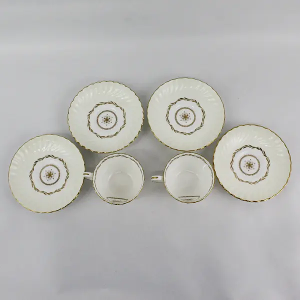 2 Vintage Minton Legacy Cream Coffee or Tea Cups And 4 Saucers