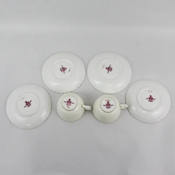 2 Vintage Minton Legacy Cream Coffee or Tea Cups And 4 Saucers