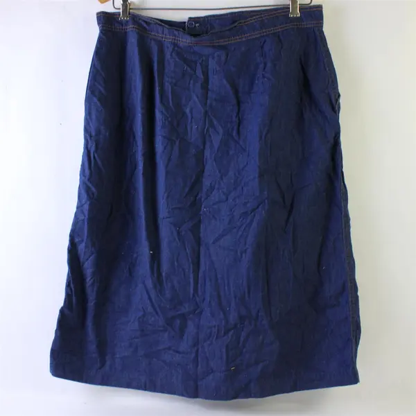 Women's Blue Denim Jean Skirt Medium Length Pre-Owned
