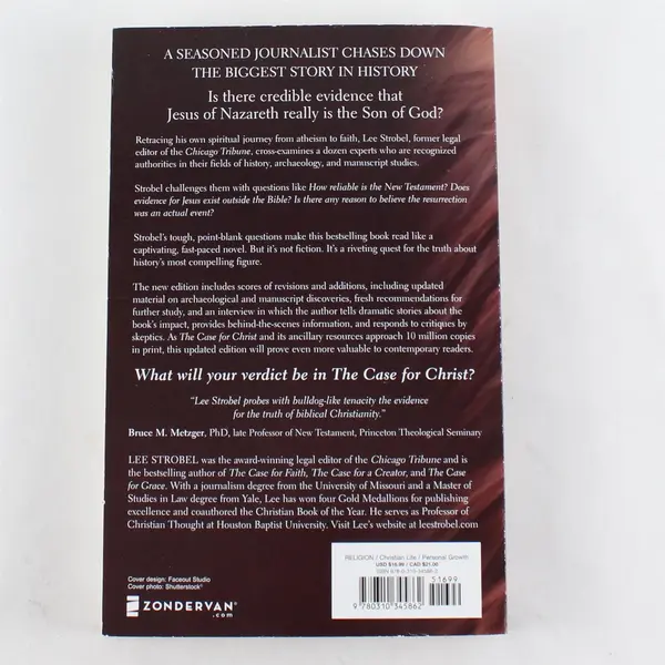 The Case for Christ Lee Strobel Updated Expanded Paperback 2016
