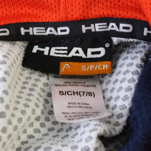 HEAD Boys Activewear Hoodie Zip Front Pockets Size Small Gray Blue Orange