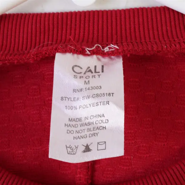 Cali Sport Red Athletic Pullover Sweatshirt Women's Size M