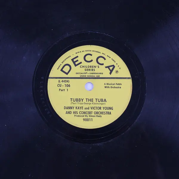 Danny Kaye Tubby the Tuba Decca CU-106 12in 78 RPM Record