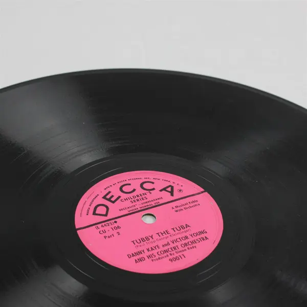 Danny Kaye Tubby the Tuba Decca CU-106 12in 78 RPM Record
