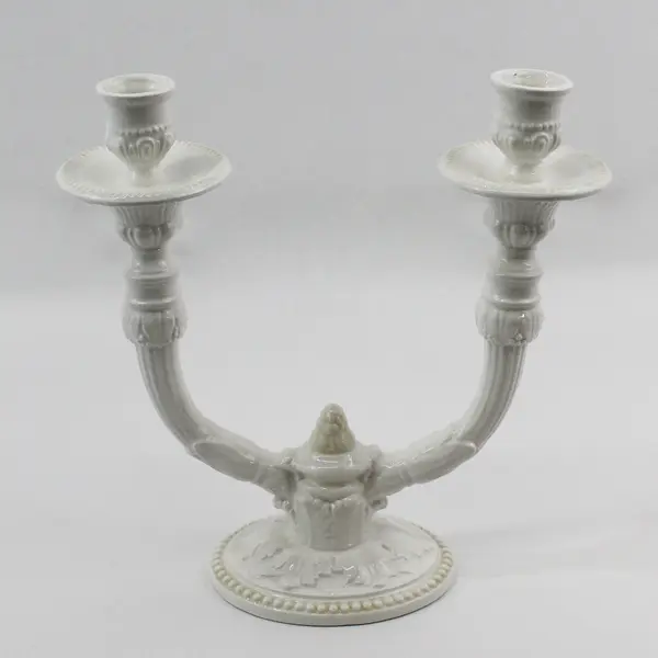Lenox Butler's Pantry Porcelain Double  Candlestick Holder 10.25" Italy
