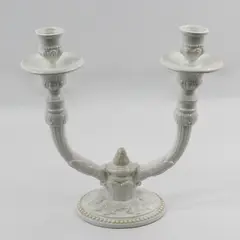Lenox Butler's Pantry Porcelain Double  Candlestick Holder 10.25" Italy