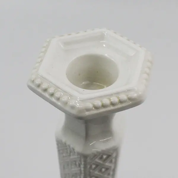 Lenox Butler's Pantry 9" Candle Holder Embossed  Scrolls