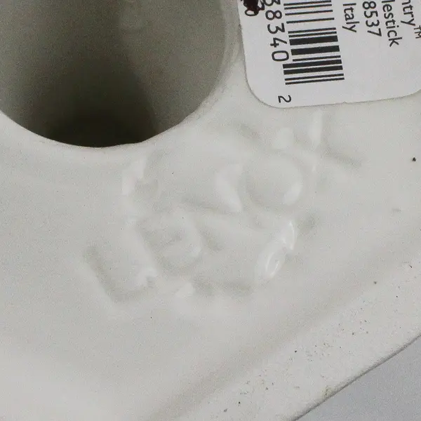 Lenox Butler's Pantry 9" Candle Holder Embossed  Scrolls