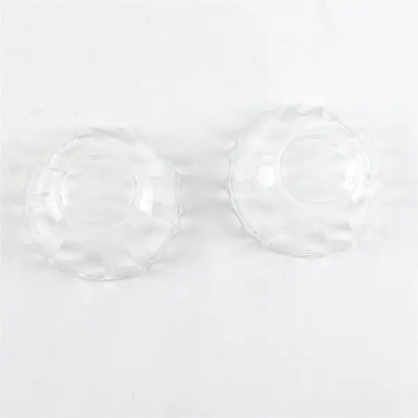 Lot of 2 Arc France Clear Glass Scalloped Bowls 4in