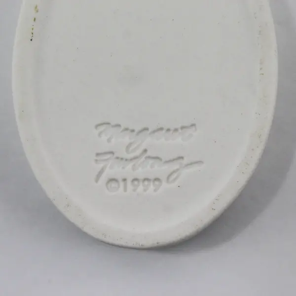 1999 Margaret Furlong Blooms Of Hope Oval Bisque Trinket Box