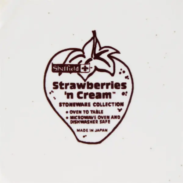 70s Vintage Sheffield Strawberries n Cream Stoneware Bowl 4" 