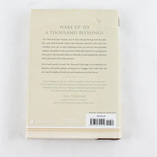 One Thousand Gifts By Ann Voskamp Hardcover 2010