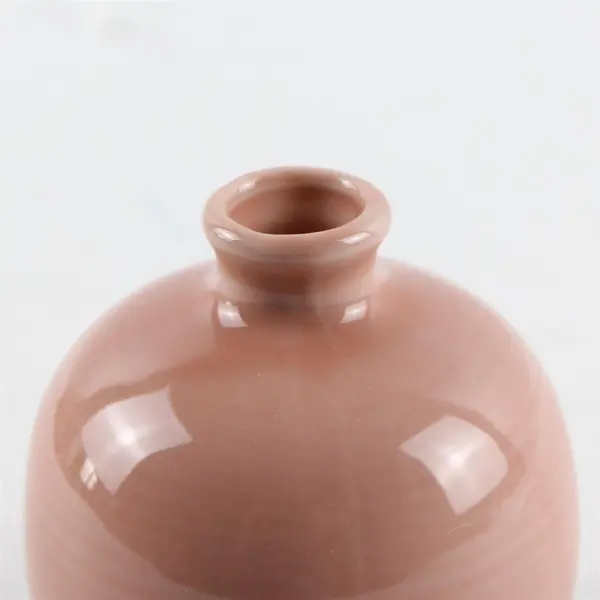 Vintage Cost Plus Inc Ceramic Vase Glossy Pink Glaze