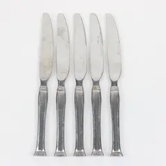 Lot of 5 Retroneu Istanbul Pattern Dinner Knives Pre-Owned