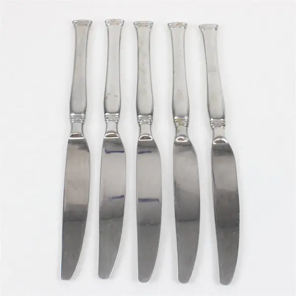 Lot of 5 Retroneu Istanbul Pattern Dinner Knives Pre-Owned