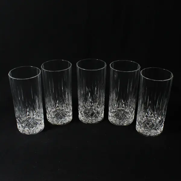 VTG Set Of 5 Opera By Royal Crystal Rock Tom Collins Glasses 5 3/4 inch