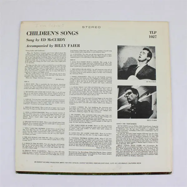 Children’s Songs Ed McCurdy 12" Vinyl Record