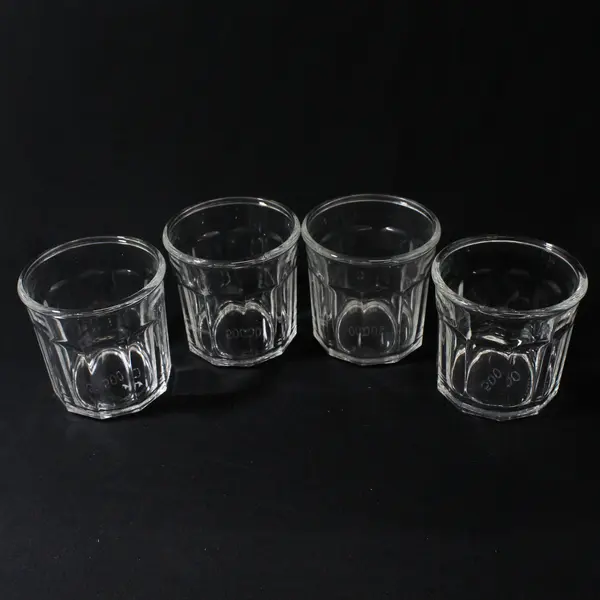 Set of 4 Luminarc 500 Clear Glass Old Fashioned Glasses 3.75" France