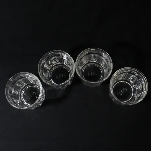 Set of 4 Luminarc 500 Clear Glass Old Fashioned Glasses 3.75" France