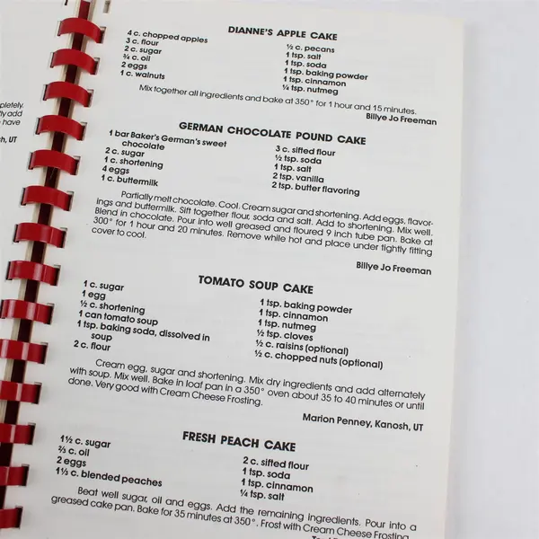 1993 Treasured Recipes from Fillmore Utah's First Capitol Cookbook
