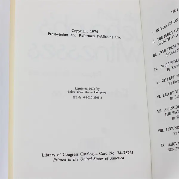 We Left Jehovah's Witnesses Personal Testimonies Gruss 1975 Baker PB