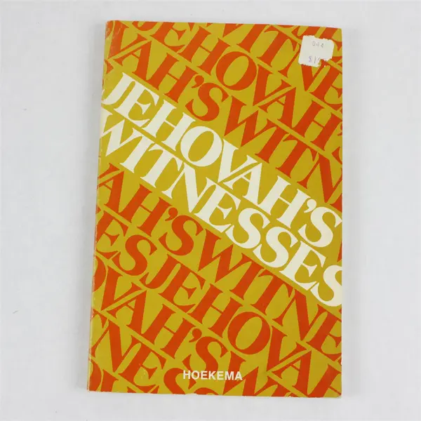 Jehovah's Witnesses Anthony Hoekema 1963 Paperback Fourth Printing 1972