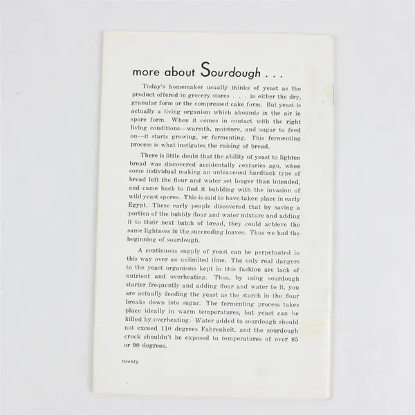 1970 Sourdough Success Carolyn B. Martens Pamphlet Booklet Recipes