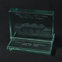 1994 Tanger Factory Outlet Center McMinnville Oregon Grand Opening Glass Plaque
