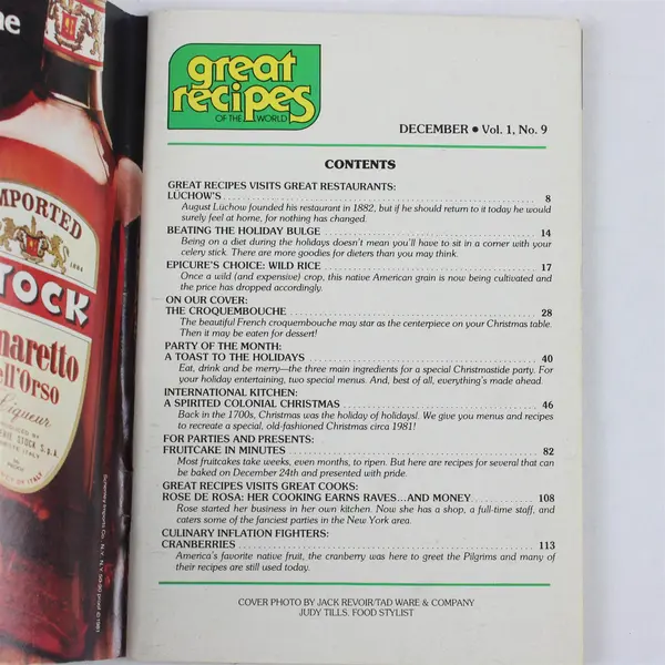 1981 Great Recipes of the World Booklet December 1981 Fast and Festive Holiday