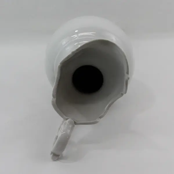 Vintage White Ceramic Pitcher Made In Japan 14"