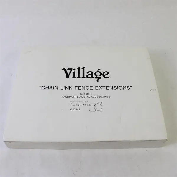 Dept 56 Heritage Village Chain Link Fence Extensions Set of 4 #52353