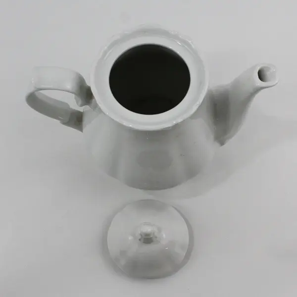 Kronester Bavaria White Porcelain Teapot With Flower Bud Finial Lid