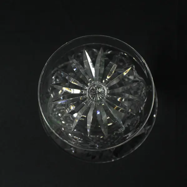 Vtg Waterford Crystal Pedestal Compote Candy Dish Fans Hobstars Crosscuts Arches