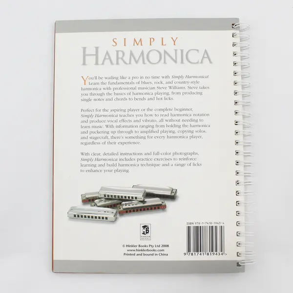 Simply Harmonica by Steve Williams 2008 First Edition Spiral Bound Paperback