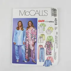 2003 McCall's Pattern 4319 Women's Pajama Sets Size RR 18W-24W UNCUT