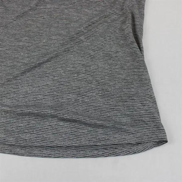 Athletic Works Women's Gray Striped Racerback Scoop Neck Tank Top L (12-14)