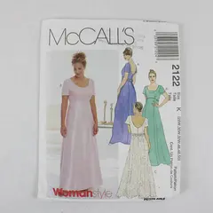 1999 McCall's Pattern 2122 Women's Lined Gowns Size K 28W-32W UNCUT