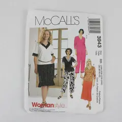 2003 McCall's Pattern 3943 Women's Top Skirt Pants Size RR (18W-24W) UNCUT