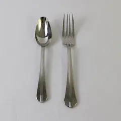 Lot of 2 Reed & Barton Tilden 18/10 Stainless Dinner Fork & Place Spoon