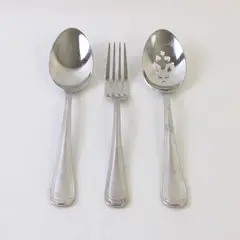 Lot of 3 Reed & Barton Woodbury 18/10 Stainless 2 Tablespoons 1 Dinner Fork