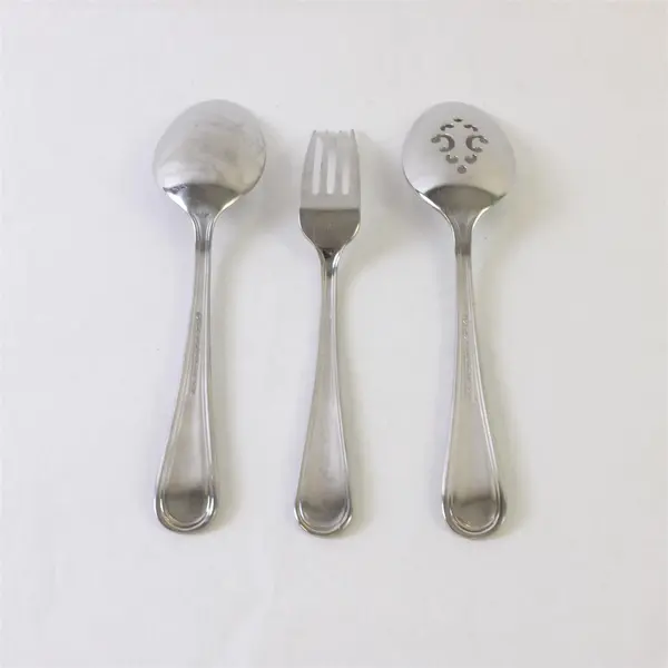 Lot of 3 Reed & Barton Woodbury 18/10 Stainless 2 Tablespoons 1 Dinner Fork