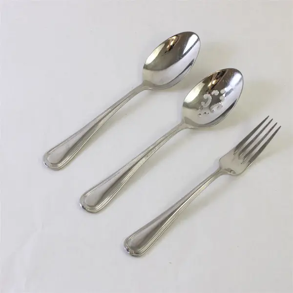 Lot of 3 Reed & Barton Woodbury 18/10 Stainless 2 Tablespoons 1 Dinner Fork