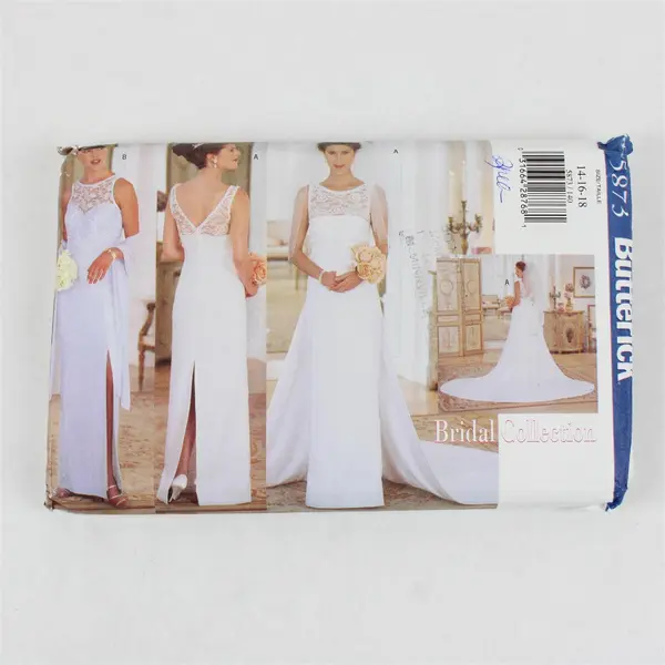1998 Butterick Pattern 5873 Misses' Petite Wedding Dress Size 14-18 UNCUT
